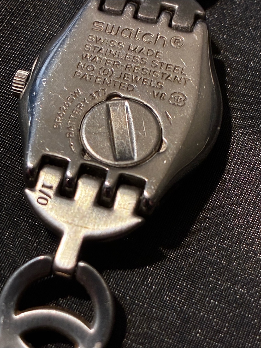 Swatch Silver Stainless Steel Watch Back and Bracelet Links